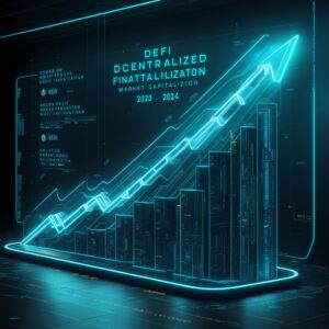 the growth of Decentralized Finance market capitalization from 2020 to 2024