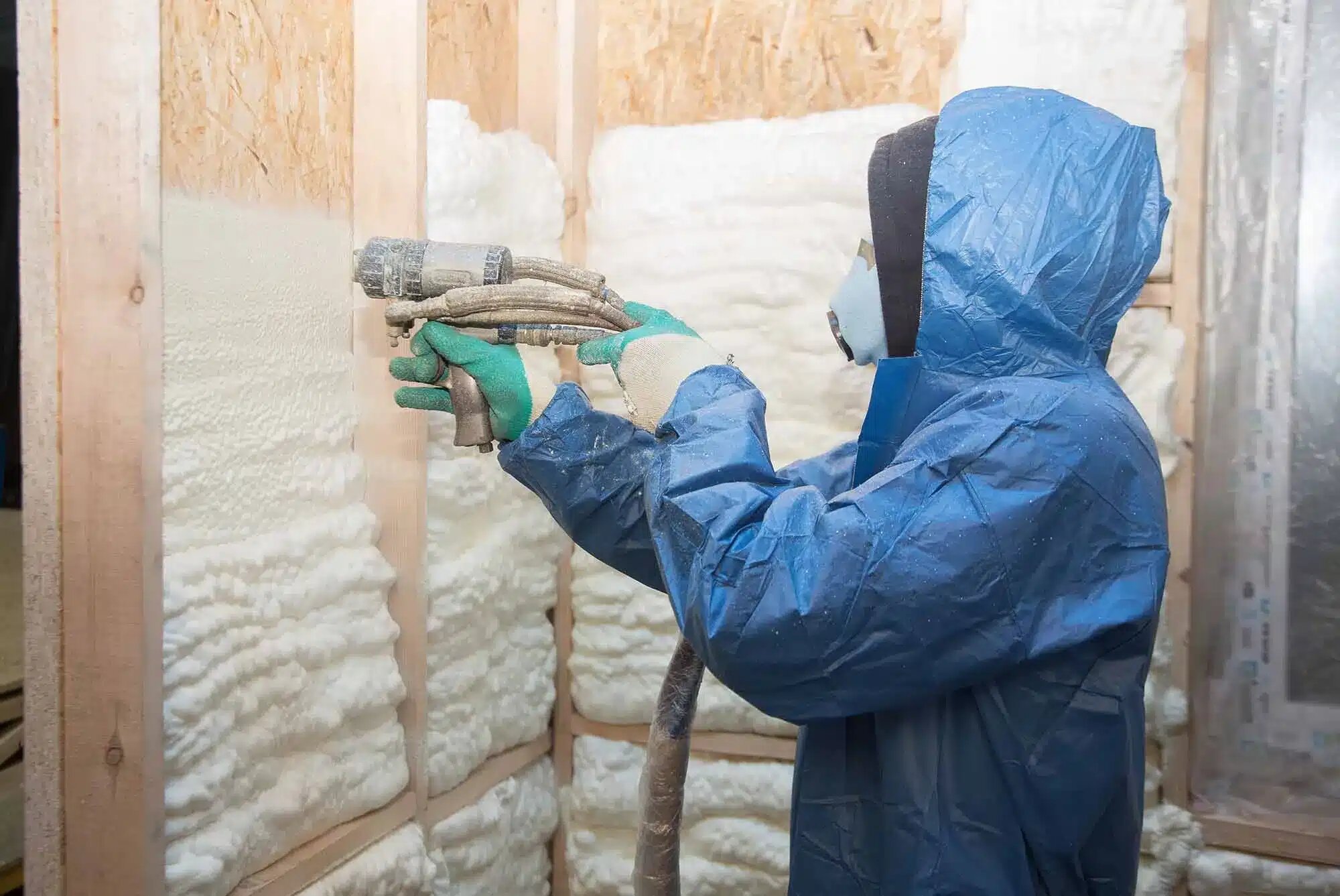 Spray foam insulation